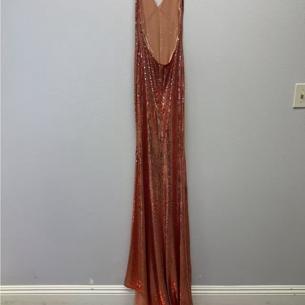 Alex Perry Rose Gold Backless Sequin Dress - Picture 11 of 13